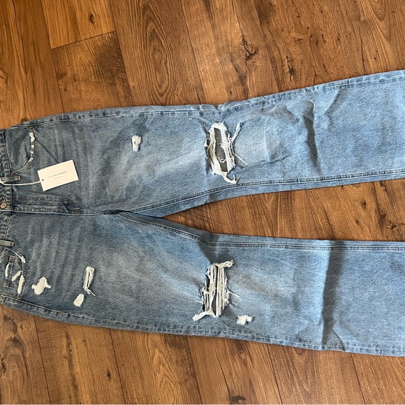 Flying Monkey Light Blue Distressed Flare Jeans - Picture 4 of 7